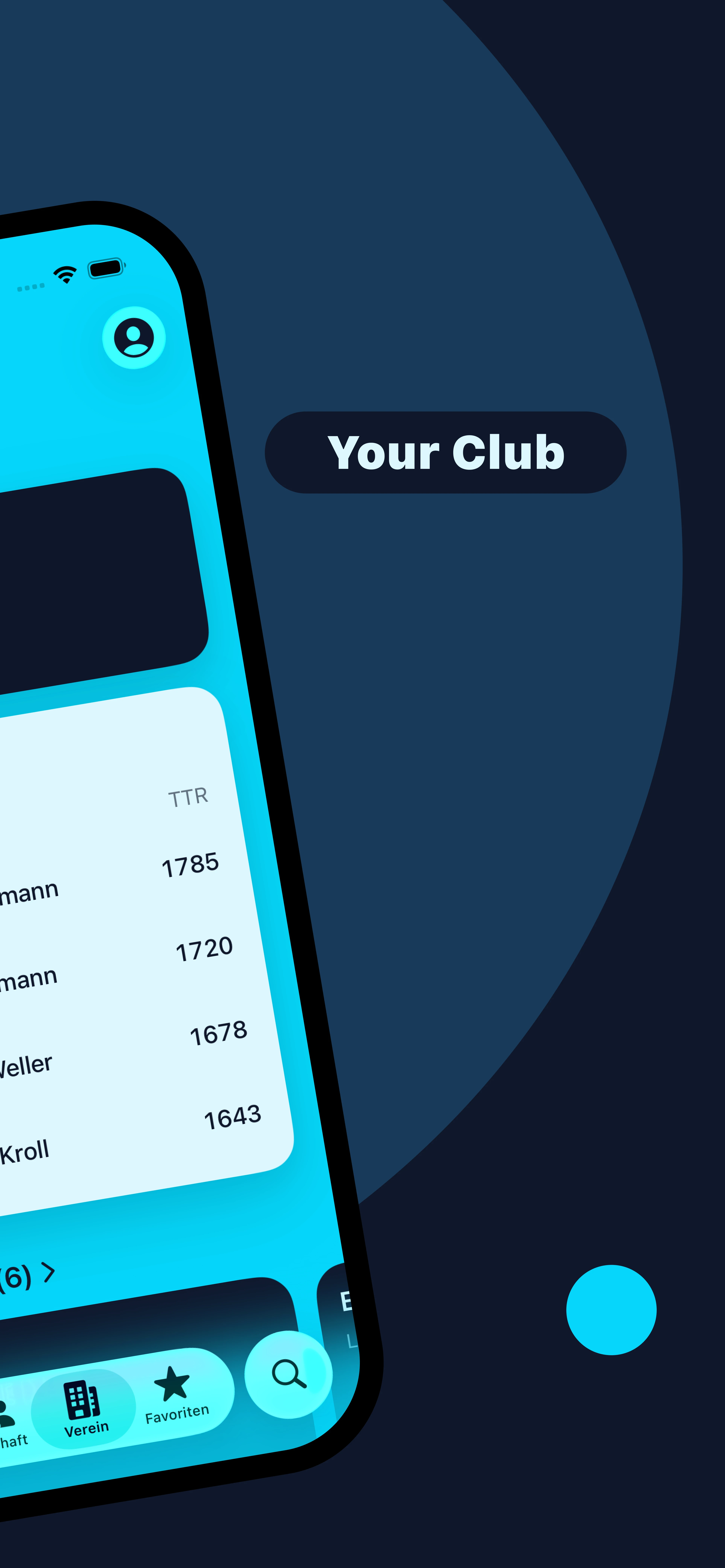 Club overview with teams and fixture list